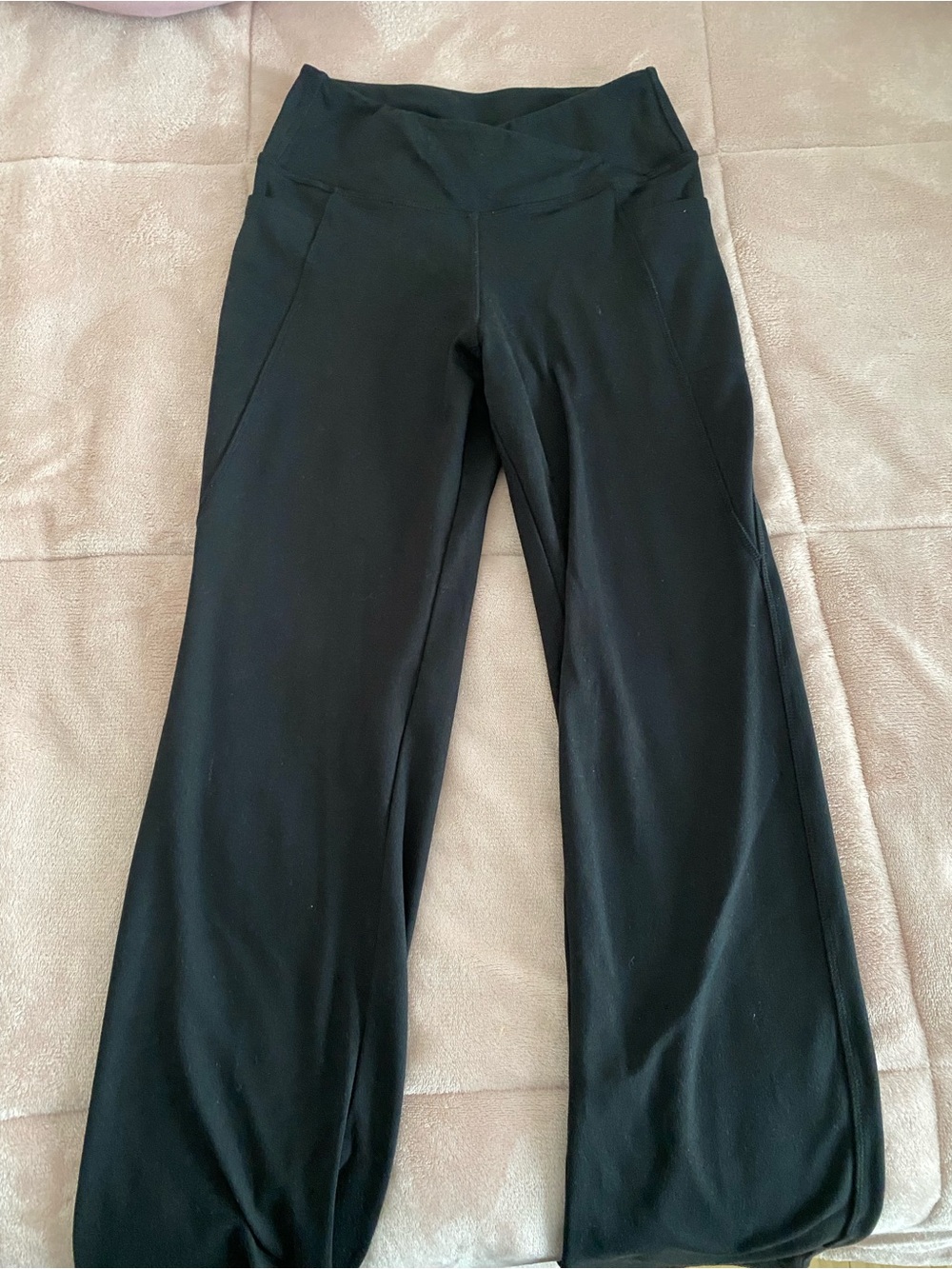 Jockey Black Wide-Leg High-Rise Pants